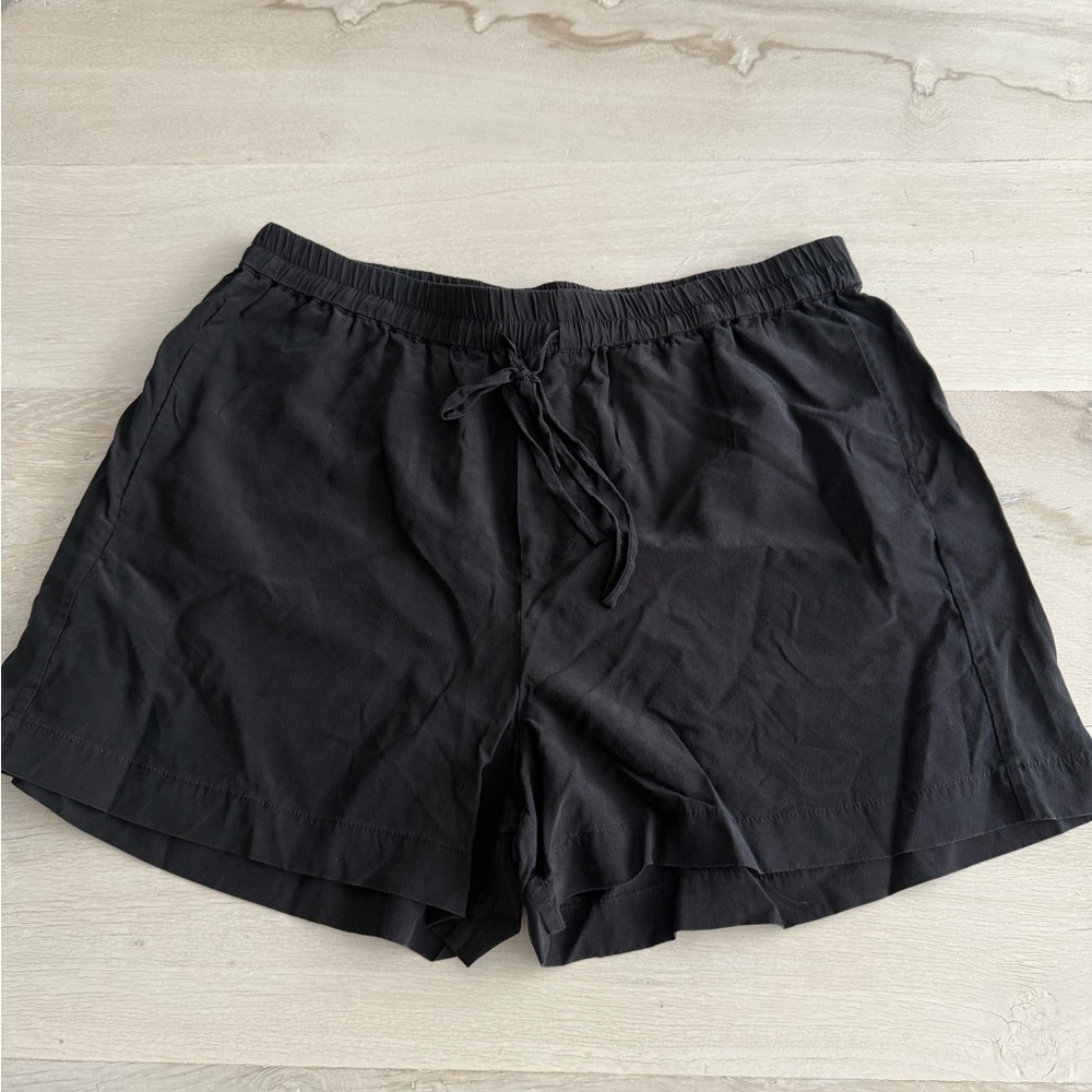 Nili Lotan Black Elastic Waist Shorts